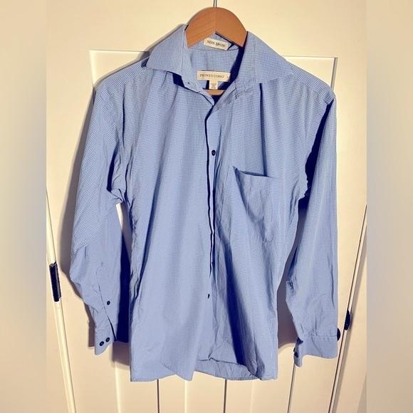 Pronto Uomo Other - Men’s Pronto- Uomo Size Small Non Iron Button Down Blue Dress Shirt